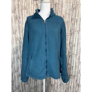 Columbia Interchange Fleece Jacket‎ Womens Size Large Teal Blue Full Zip Up